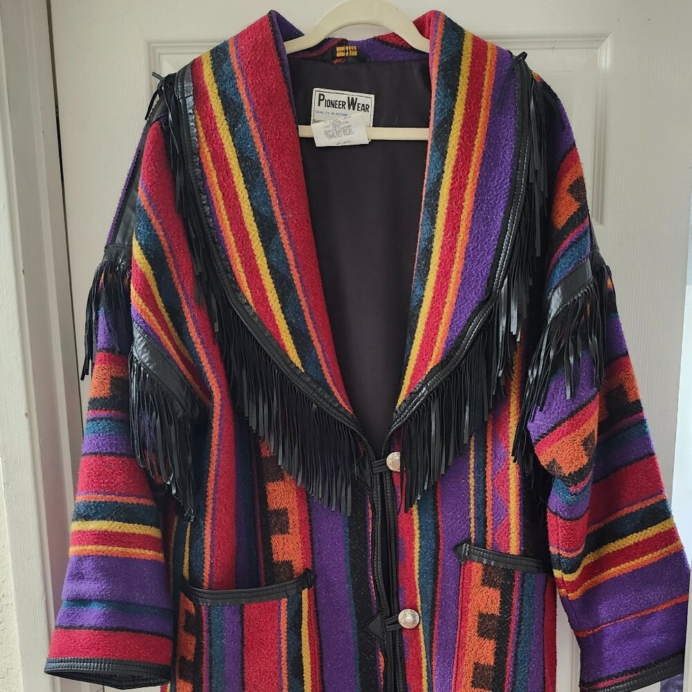 Vintage full length Pioneer Wear blanket jacket
